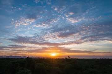 Fototapeta premium Evening sky over a scenic landscape