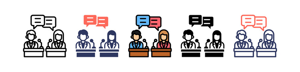 Public Debate multiple icon
