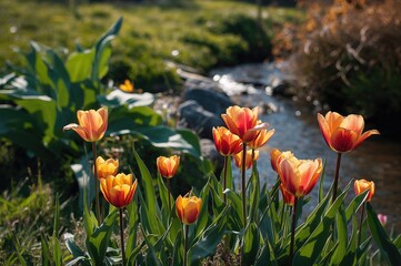 Vibrant Tulip Blooms