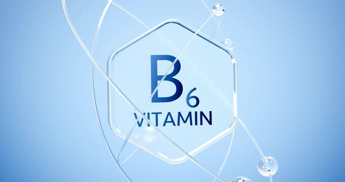 label vitamin B6 with orbiting electrons and orbitals, vitamers Pyridoxine