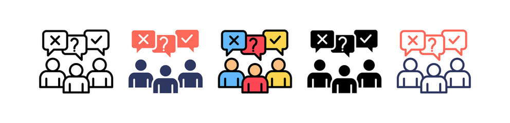 Public Opinion multiple icon