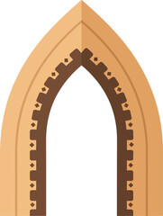 Obraz premium Illustration of a gothic archway, architectural element