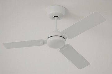 Detailed View of a Contemporary Three-Blade Ceiling Fan