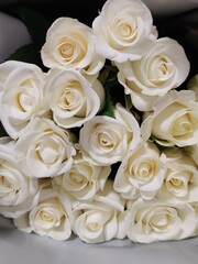 bouquet of white roses
