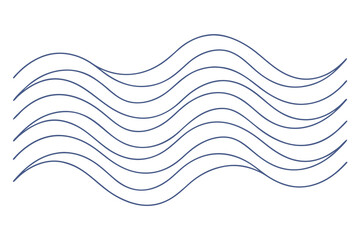 Abstract Blue Wave Pattern on White Background Simple and Minimalist Design for Creative Projects and Modern Aesthetic Visuals