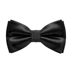 Classic Black Bow Tie isolated on transparent background