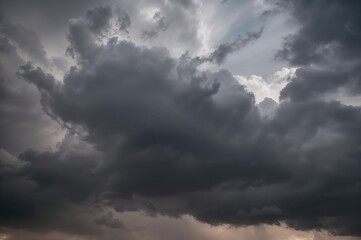 Obraz premium Stormy sky filled with heavy clouds