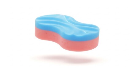 Vibrant Two-Tone Sponge, Soft Curves, and Clean Background