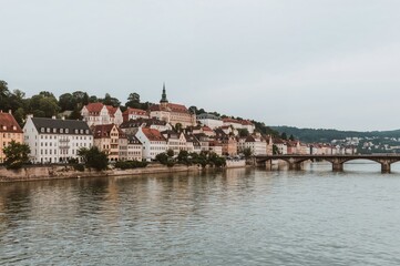 Eastern bank of the river near the city center