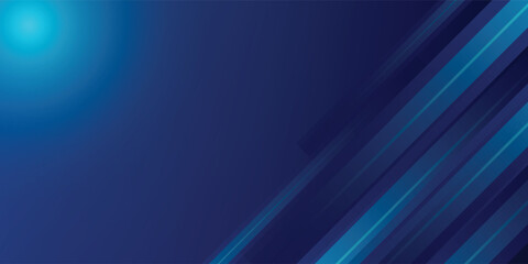 Abstract blue background with light diagonal lines. Motion light design. Technology futuristic striped lines with light effect on blue background. Space for text. Vector illustration