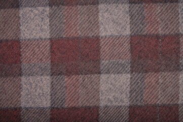 Fototapeta premium Detailed view of fuzzy checkered textile