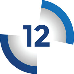 vector illustration of number style