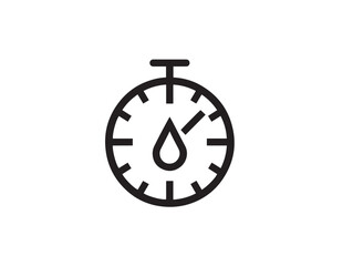 Irrigation Timer Icon in Functional 2D Vector Line Art