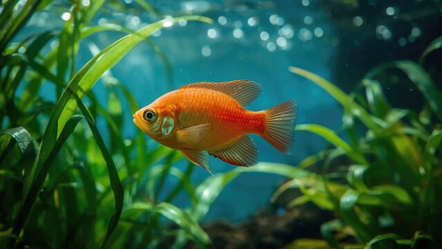 Red Honey Dwarf Gourami (Colisa chuna) Fish