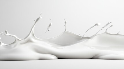 White liquid splash on light background