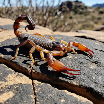 scorpion on a rock