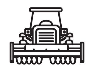 Agricultural Land Leveler Design in Stylish 2D Vector Artwork