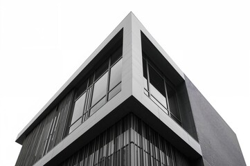 Fototapeta premium Modern workspace design in black and white.