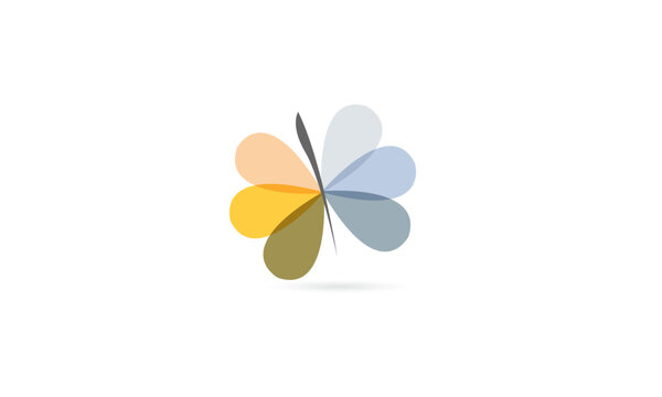 Abstract Colorful Butterfly Logo Vector Design &ndash; Modern Minimal Symbol with soft colorful Wings