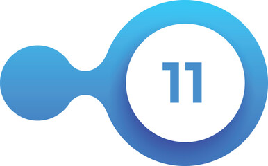 vector illustration of number style