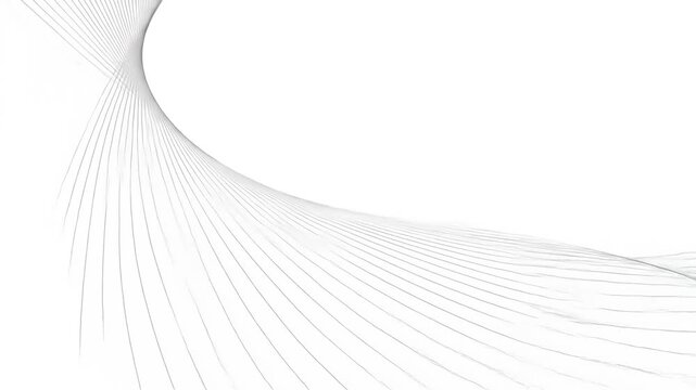 Abstract flowing lines creating a sense of movement and depth against a minimalist white background