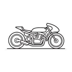 Fototapeta premium Sleek Motorcycle Illustration A Dynamic Line Art Depiction of Speed and Modern Design an Artistic Vehicle Drawing