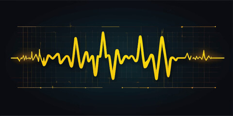 Obraz premium The dynamic rhythm of a healthy heart is illustrated by a vibrant red EKG wave forming a perfect heart shape on a medical monitor