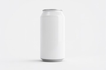 Empty beer can on a white backdrop, craft beer mockup with room for your custom label or design