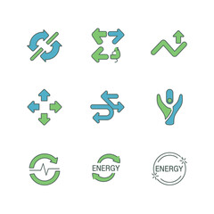 Duo-Tone Health & Wellness Arrow UI Icons