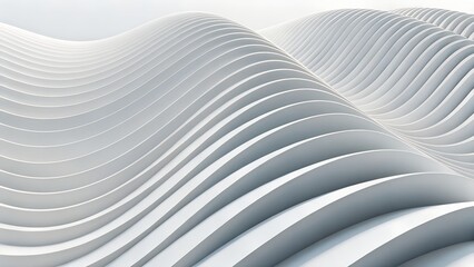 Naklejka premium Waves of Precision – Abstract Motion and Minimalist Architecture, Curves, Texture, Light, Repetition, Fluidity, Modern Design