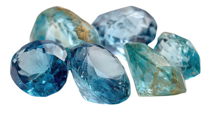 Group of mascara tubes in various designs background isolated on a Transparent background, PNG file.