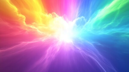 Vibrant explosion of colors radiating outwards