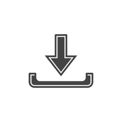 Sleek Download Arrow Tray Icon for Websites