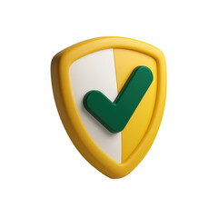 Verified Security Shield Yellow 3D