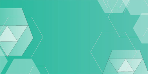 Mint green hexagon pattern background looks like honeycomb vector illustration modern graphic lighting effect.