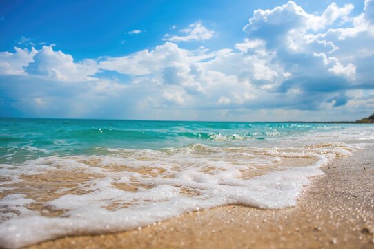 Fototapeta Stunning view of the Northern Sea coastline