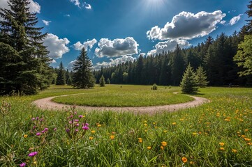 Gorgeous field within the green space