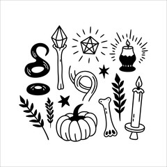 Halloween element set	

