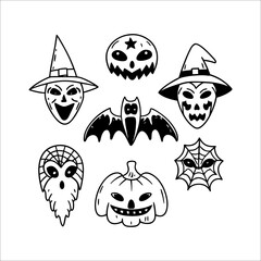 Halloween element set	
