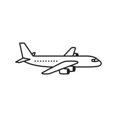 A Simple Airplane Icon Depicting Commercial Flight Travel and the Freedom of Aviation with a Clean Design Style