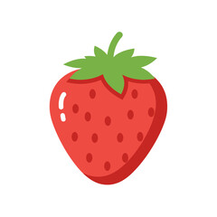 Obraz premium Juicy Red Strawberry Illustration Fresh Fruit Icon