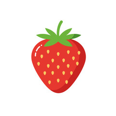 Fototapeta premium Delicious and Fresh Strawberry A Vibrant and Juicy Fruit Icon for Designs
