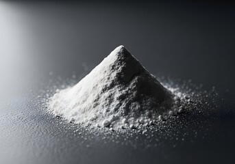 Fine White Chalk Dust on Dark Surface