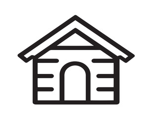 Livestock Shelter Icon in Simple Clean Minimalist Vector Artwork