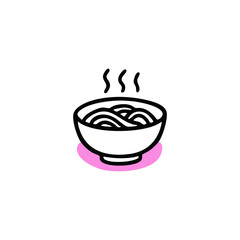 Simple black line drawing of a sleeping rabbit