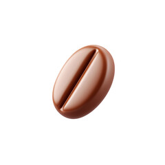 Isolated coffee bean icon on a transparent vibrant graphic element