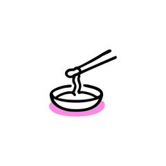 Simple black line drawing of a cartoon rabbit