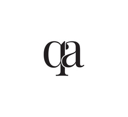 Elegant Serif Monogram Logo with Overlapping Initial Letters – Vintage and Modern Branding Design qa