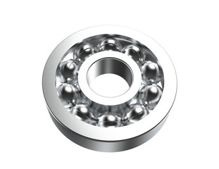 Advanced Automotive Ball Bearing: Shiny Chrome, 3D Render. Vital Mechanical Component for Power, Transportation and Industrial Machinery. Isolated HD PNG for Clean, Modern Design, Engineering and Tech