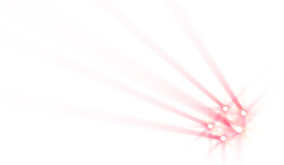 Lens flare vibrant stage spotlight or red laser beams. Glowing light rays background. perfect for wedding card, VFX design, theatre stage poster, party, music event.